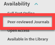 Peer-reviewed journals